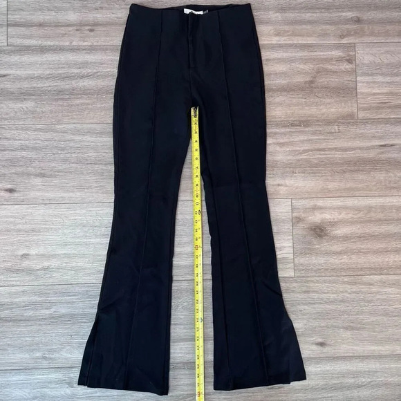 Idem Ditto‎ Women's Black Pleated Side Slit Flare Pants Size Medium NWT - Picture 1 of 8
